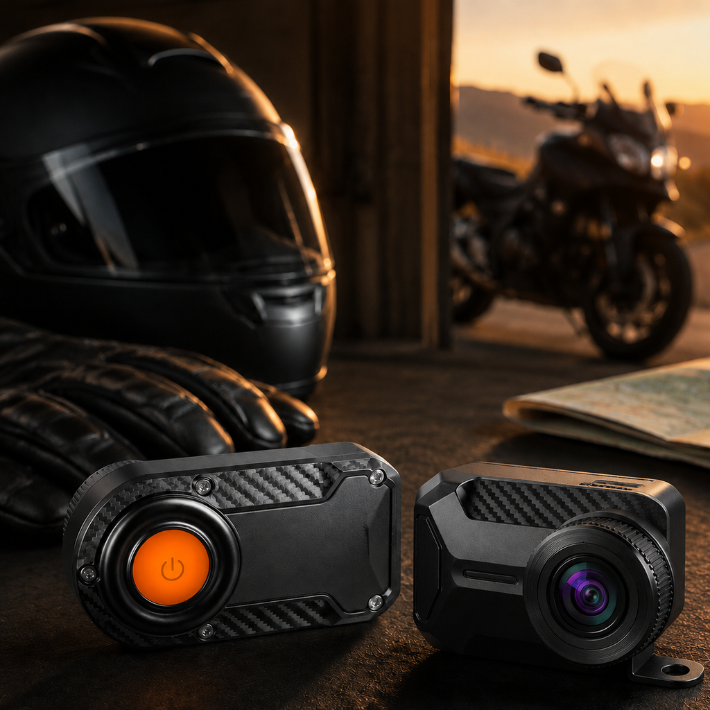 Dashcam moto 2K 30 FPS pour casque et vélo électrique