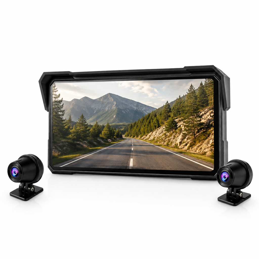 Dashcam moto 4K CarPlay Android Auto écran 81 pouces