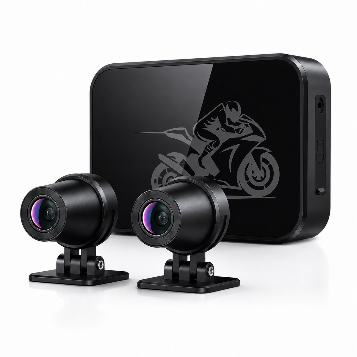Dashcam moto 720P avant arrière WiFi vision nocturne.