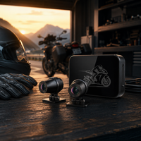 Dashcam moto 720P avant arrière WiFi vision nocturne.