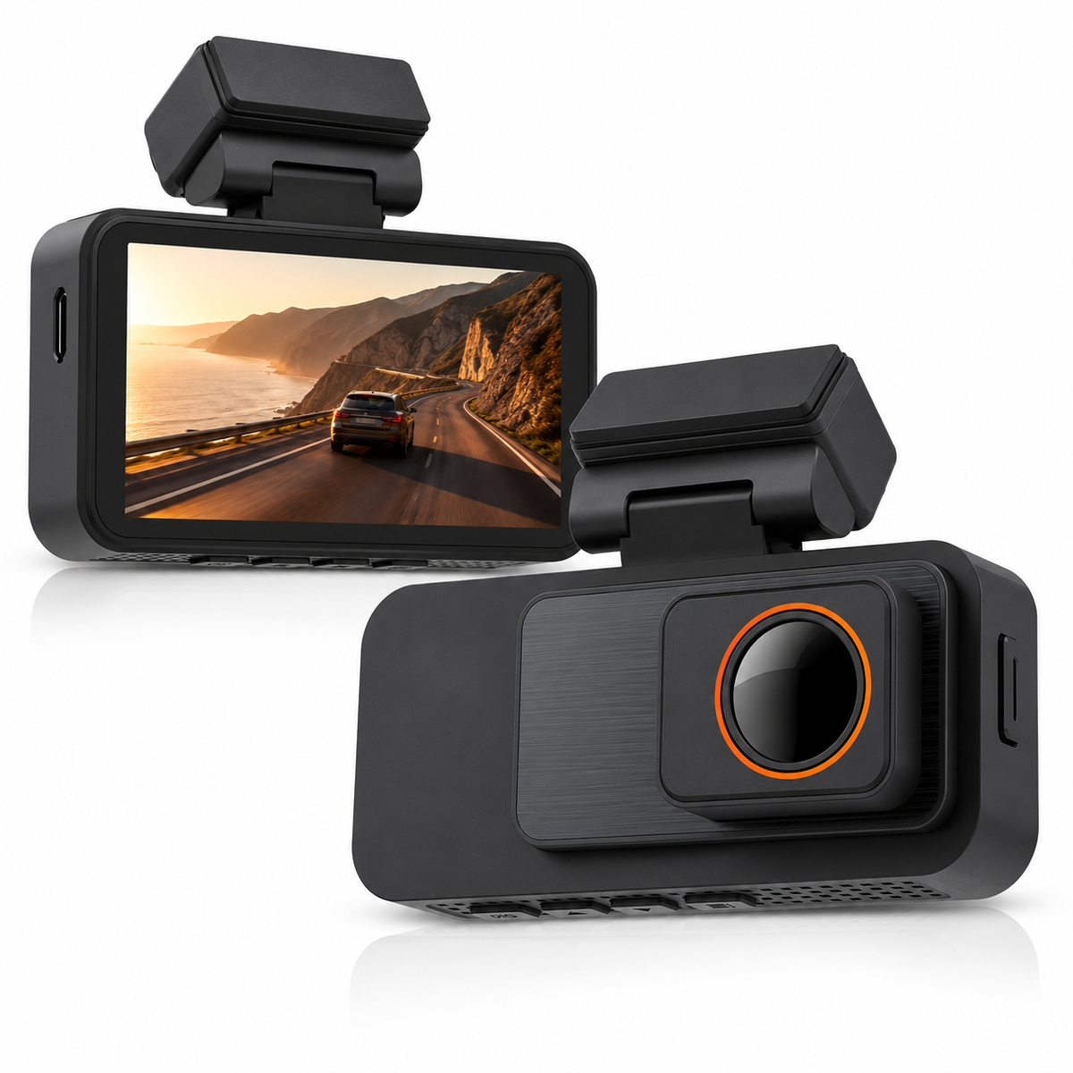Dashcam 4K avant arrière WiFi GPS vision nocturne voiture