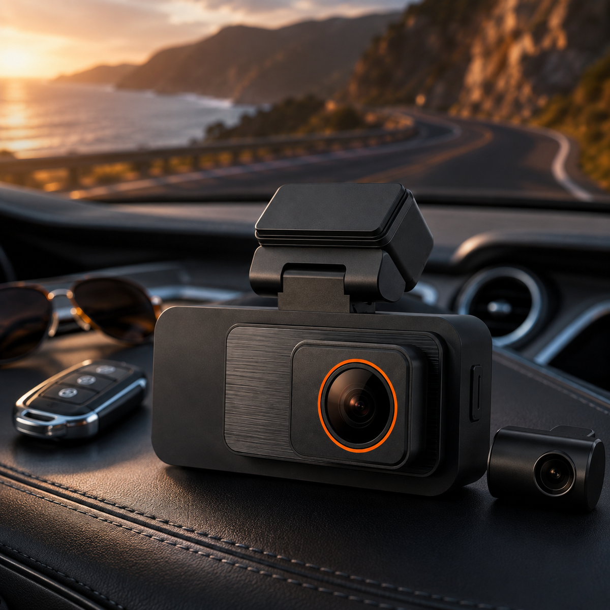 Dashcam 4K avant arrière WiFi GPS vision nocturne voiture