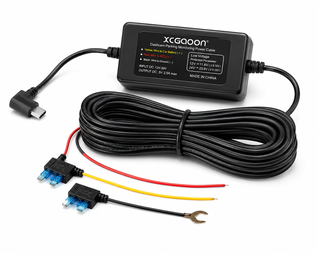 Kit câblage dashcam mode parking 24H Mini USB Type C 5V