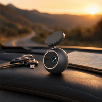 Dashcam 2K miniature rotative commande vocale 360 degrés