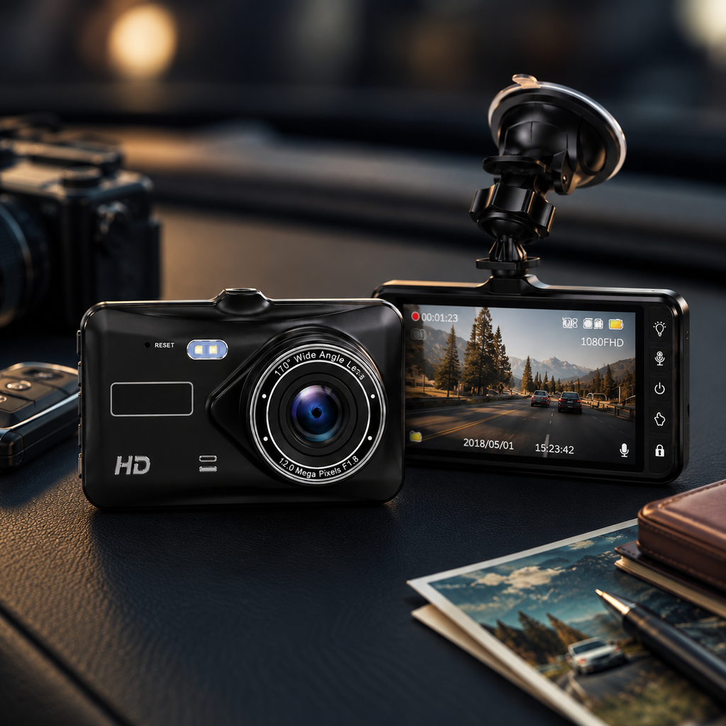 Dashcam 1080P avant arrière écran tactile 4 pouces