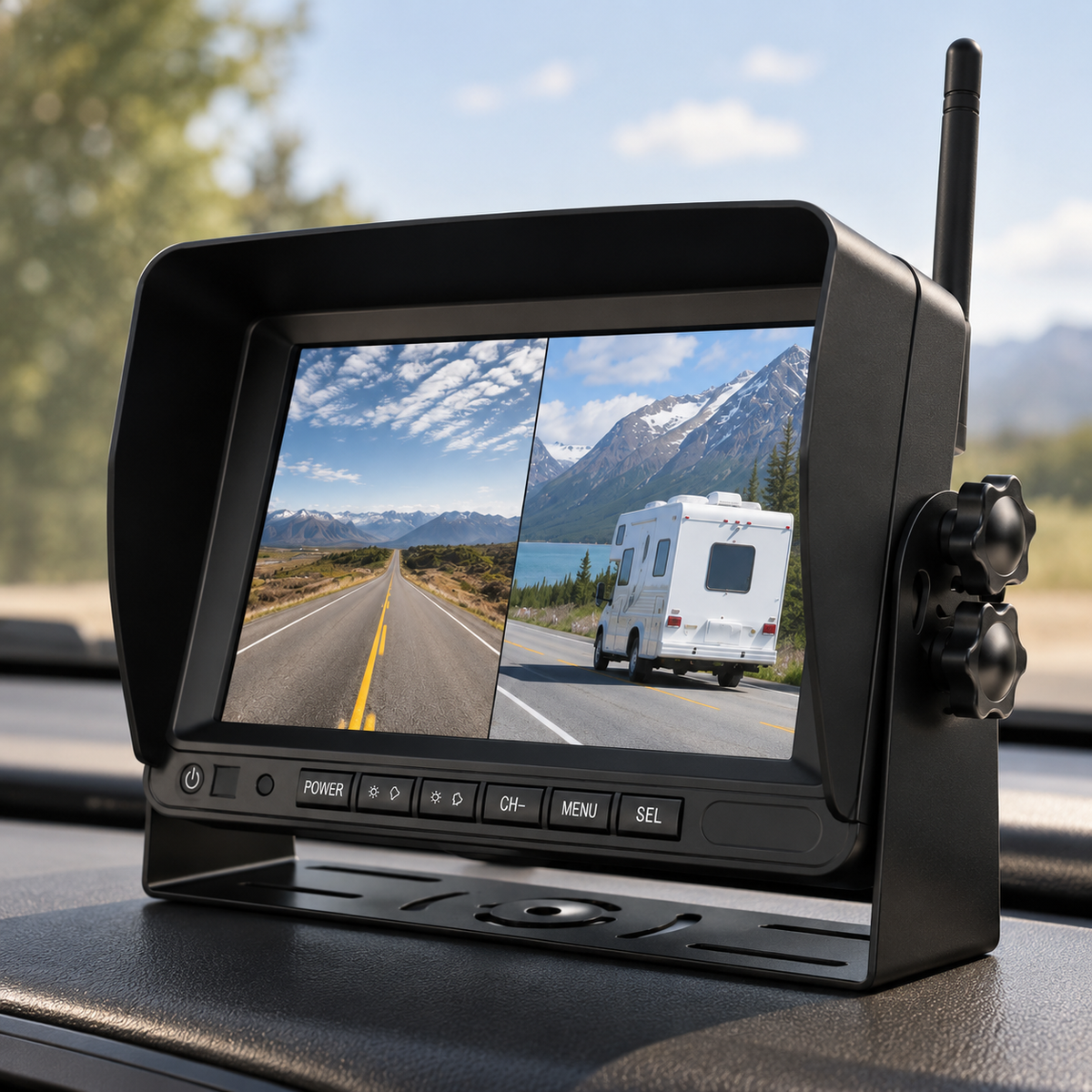 Dashcam poids lourd sans fil écran 7 pouces 720P