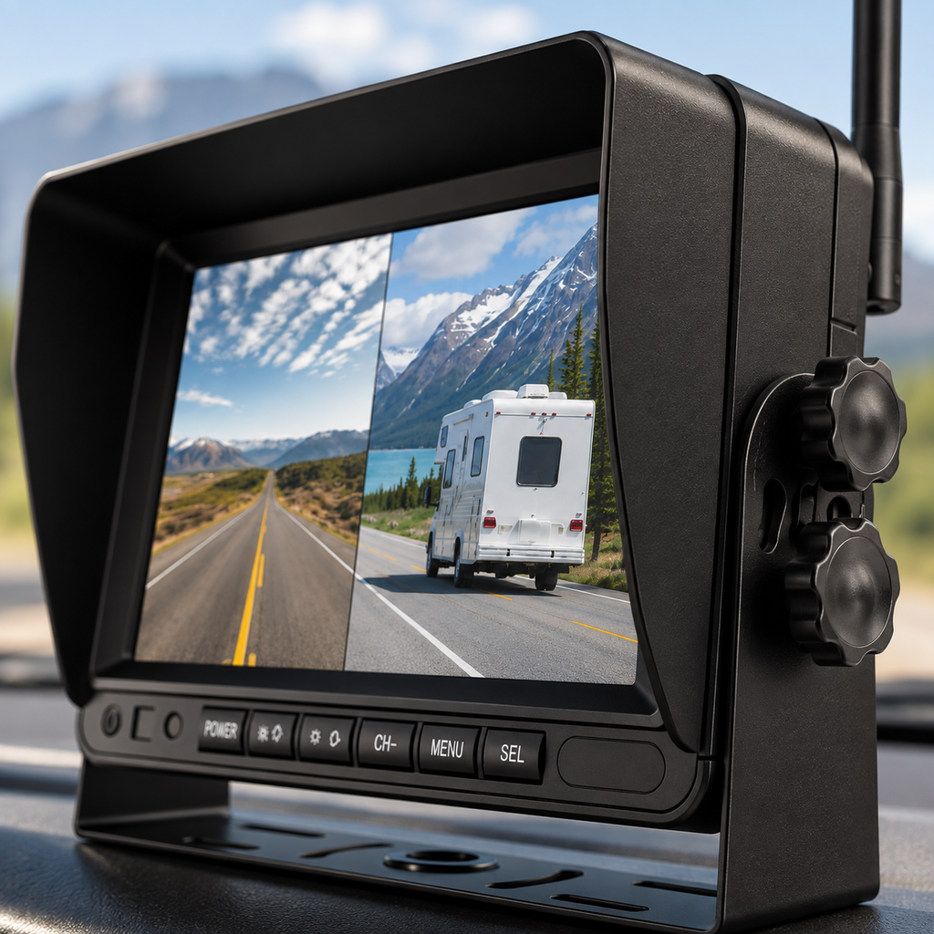 Dashcam poids lourd sans fil écran 7 pouces 720P