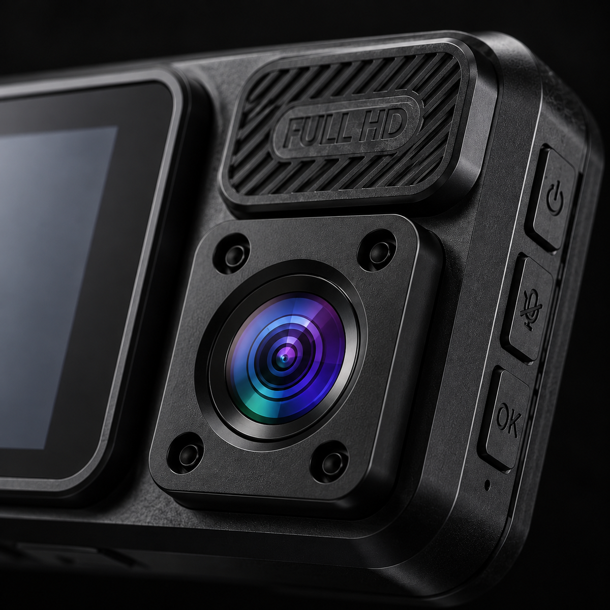 Dashcam WiFi 3 canaux Full HD avec caméra intérieure