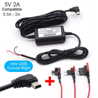 Kit câblage dashcam Mini USB Micro USB Type C 5V 2A
