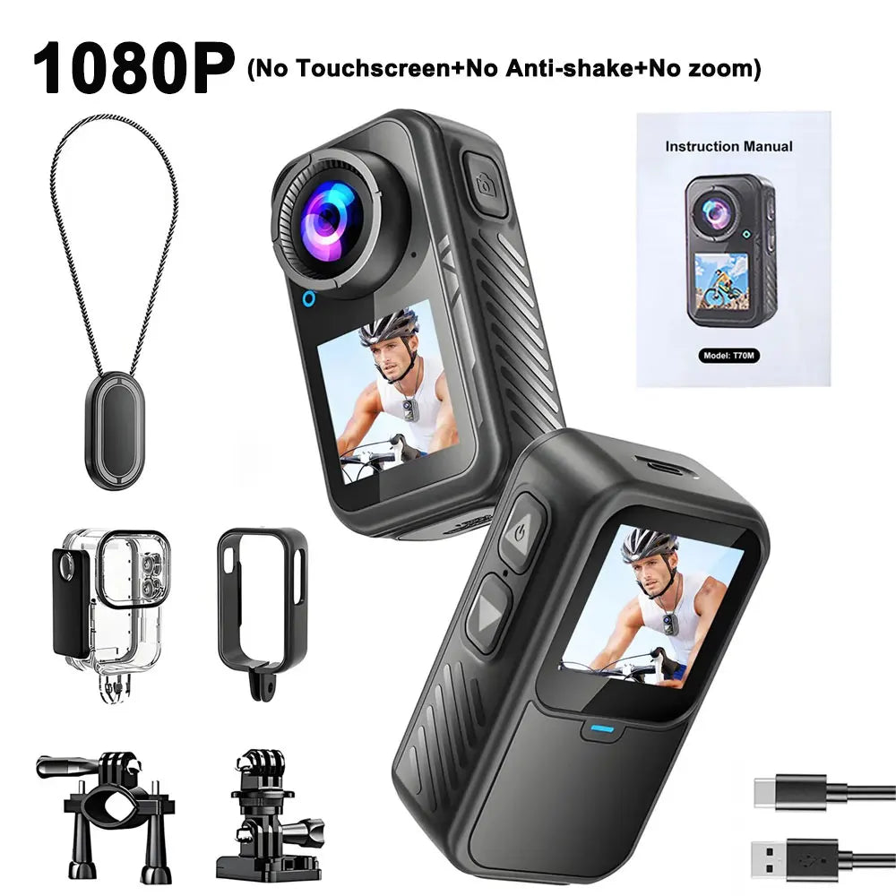 Dashcam moto 5K compacte écran tactile stabilisée