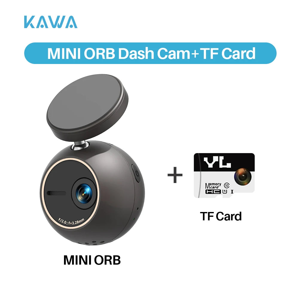 Dashcam 2K miniature rotative commande vocale 360 degrés