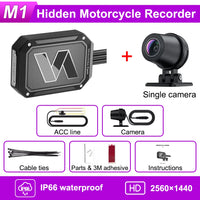 Dashcam moto avant arrière étanche écran 3 pouces vision nocturne