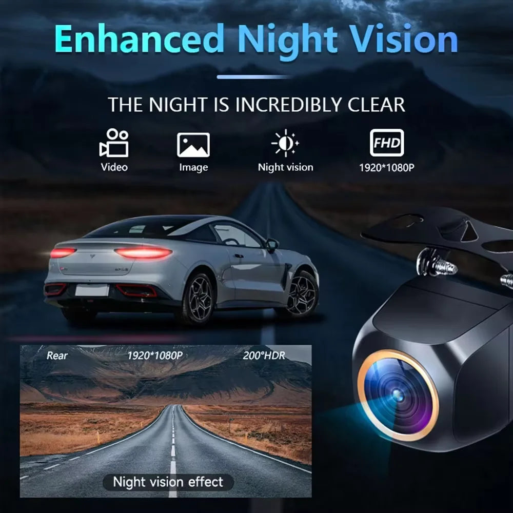Caméra de recul AHD Full HD 200 degrés vision nocturne