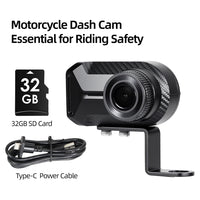 Dashcam moto 2K 30 FPS pour casque et vélo électrique