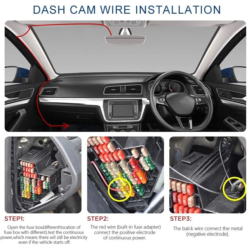 Kit de câblage dashcam Mini Micro USB pour mode parking
