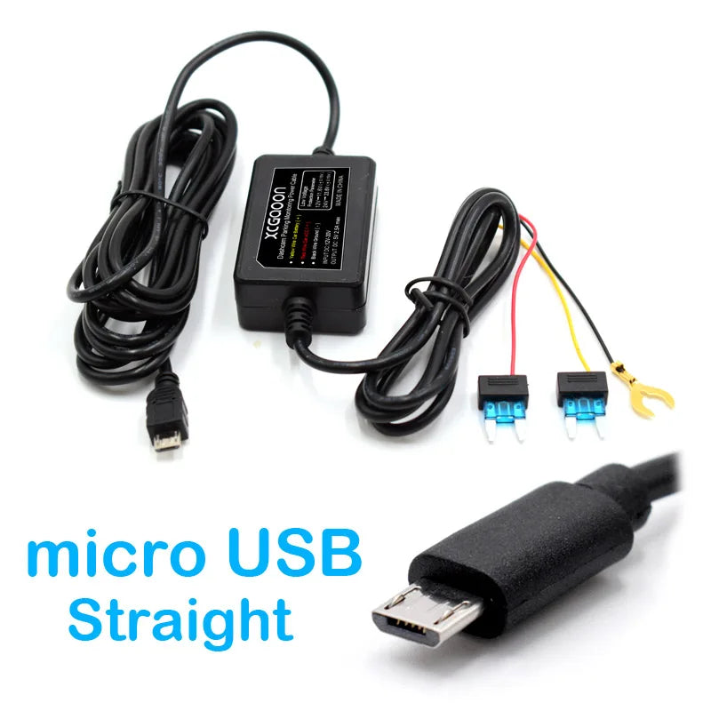 Kit câblage dashcam parking Mini USB Type C 12V 24V