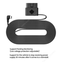 Kit câblage OBD dashcam Type C 12V 24V écran tension