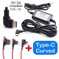Kit câblage dashcam Mini USB Micro USB Type C 5V 2A