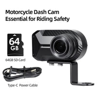 Dashcam moto 2K 30 FPS pour casque et vélo électrique