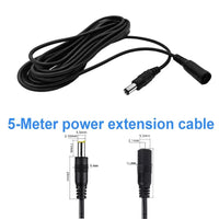 Câble extension alimentation 12V caméra LED 5 ou 10 m