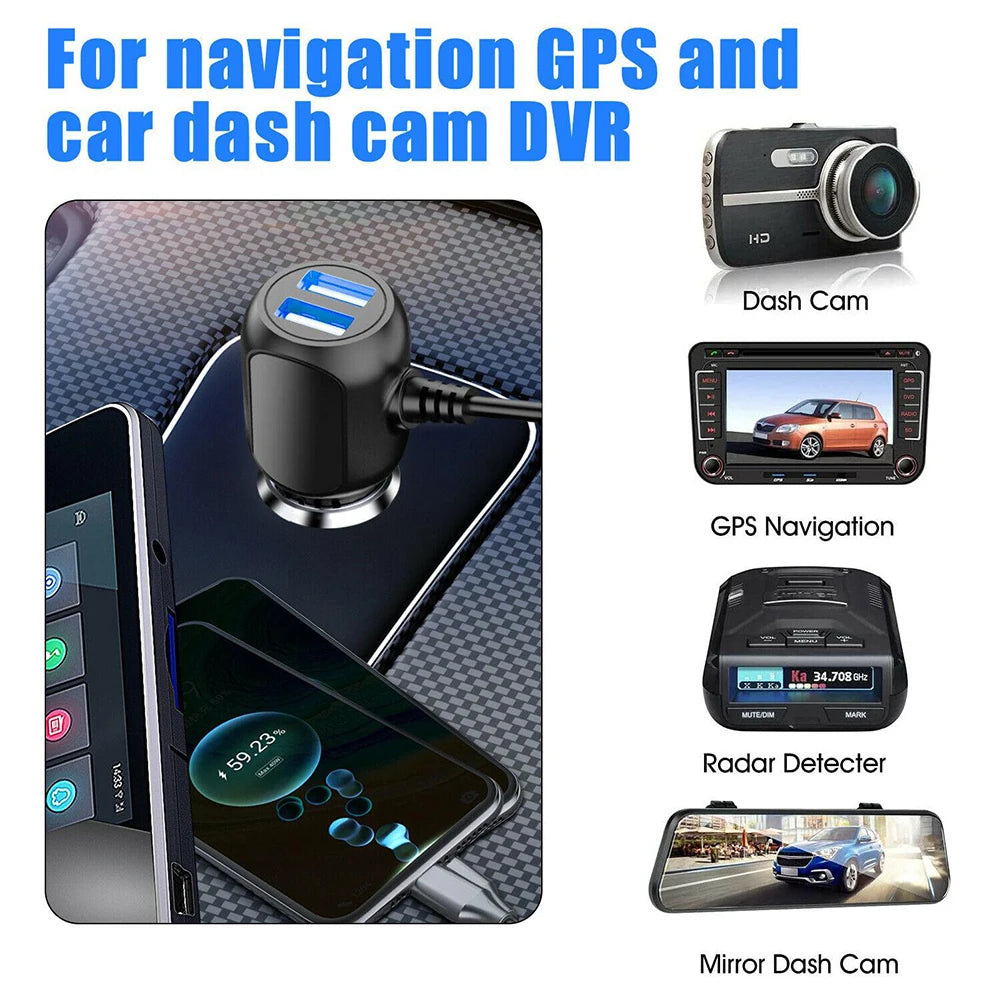 Chargeur allume cigare dashcam Mini USB Micro USB GPS