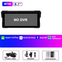 Dashcam moto 4K CarPlay Android Auto écran 81 pouces