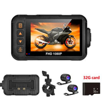 Dashcam moto avant arrière étanche écran 3 pouces vision nocturne