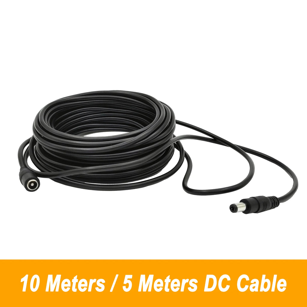 Câble extension alimentation 12V caméra LED 5 ou 10 m