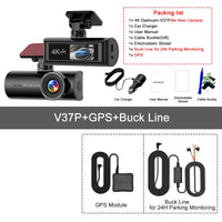 Dashcam 4K avant arrière WiFi GPS vision nocturne WDR