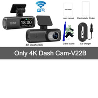 Dashcam 4K WiFi avant arrière GPS mode parking 24H