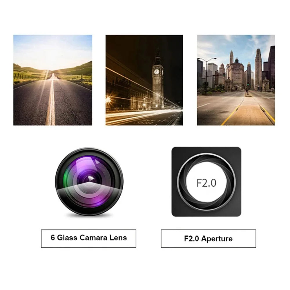Dashcam Full HD 1080P WiFi avec vision nocturne