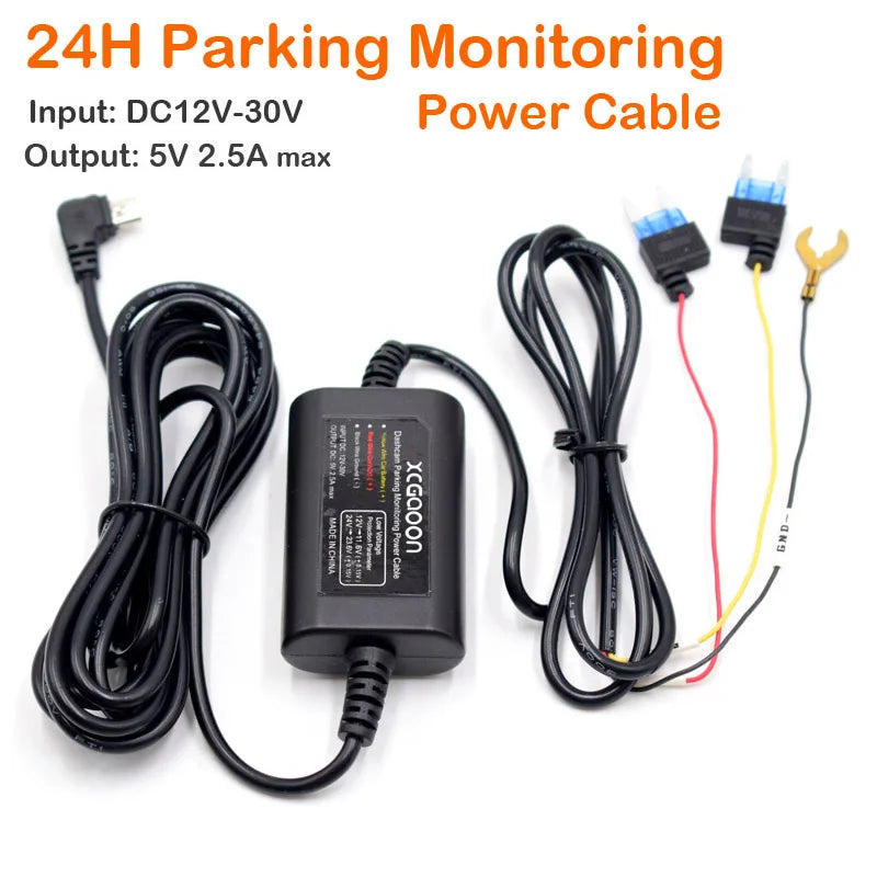 Kit câblage dashcam parking Mini USB Type C 12V 24V