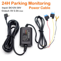 Kit câblage dashcam parking Mini USB Type C 12V 24V