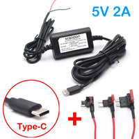 Kit câblage dashcam Mini USB Micro USB Type C 5V 2A