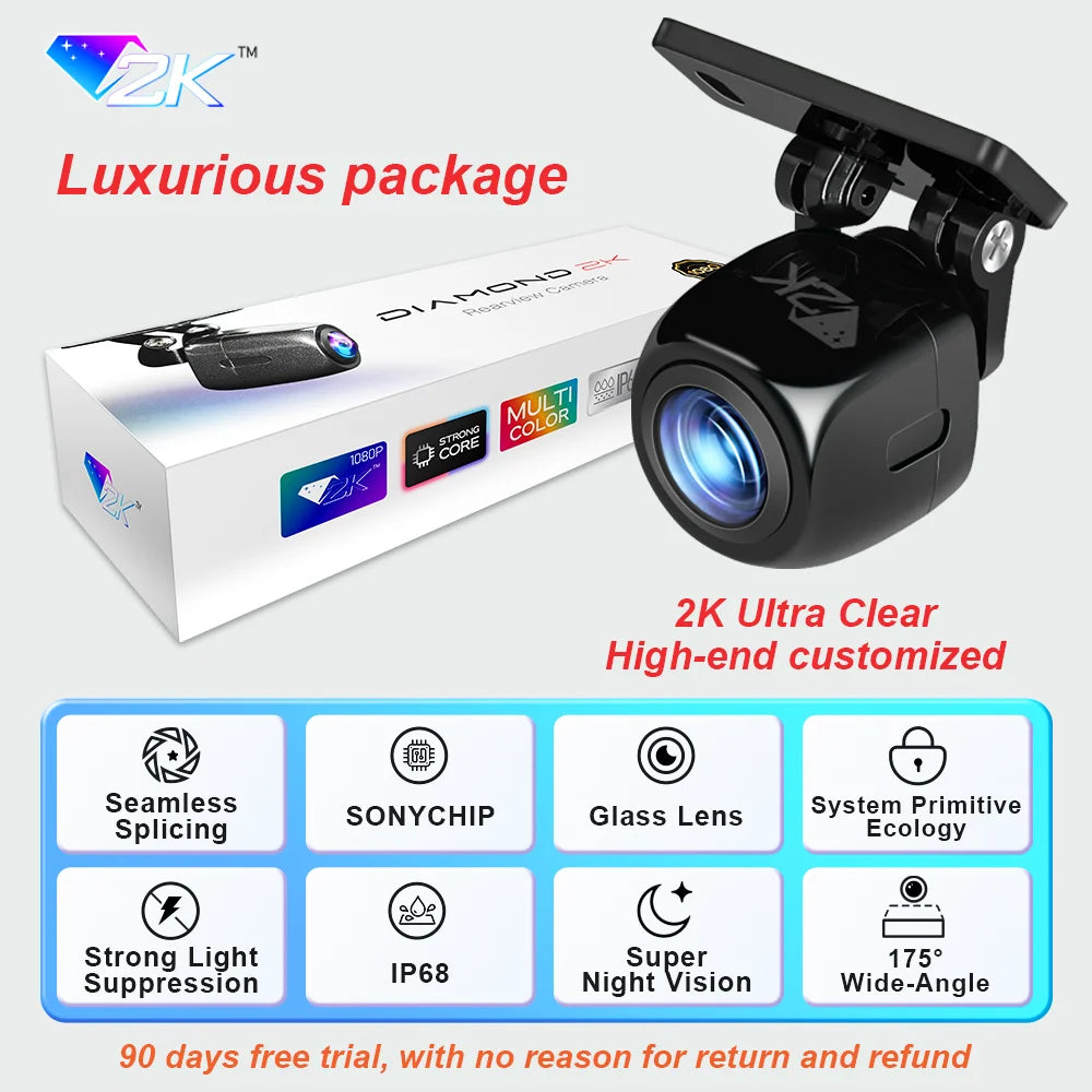 Caméra de recul AHD Full HD 200 degrés vision nocturne