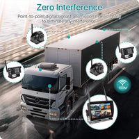 Dashcam sans fil 4 canaux écran tactile pour camion