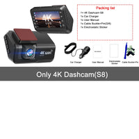 Dashcam 4K avant arrière WiFi vision nocturne parking 24H