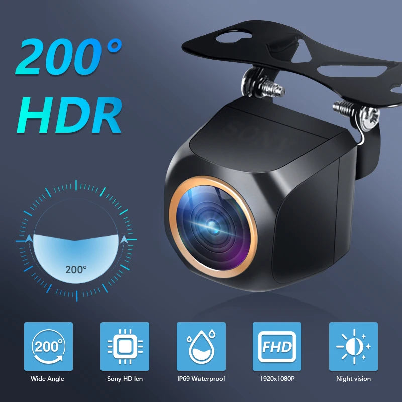 Caméra de recul AHD Full HD 200 degrés vision nocturne