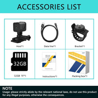 Dashcam moto vélo 1080P WiFi étanche compacte