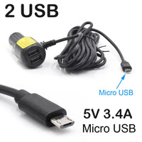 Chargeur dashcam Mini USB Micro USB Type C 12V 24V