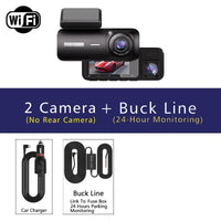 Dashcam WiFi 3 canaux Full HD avec caméra intérieure