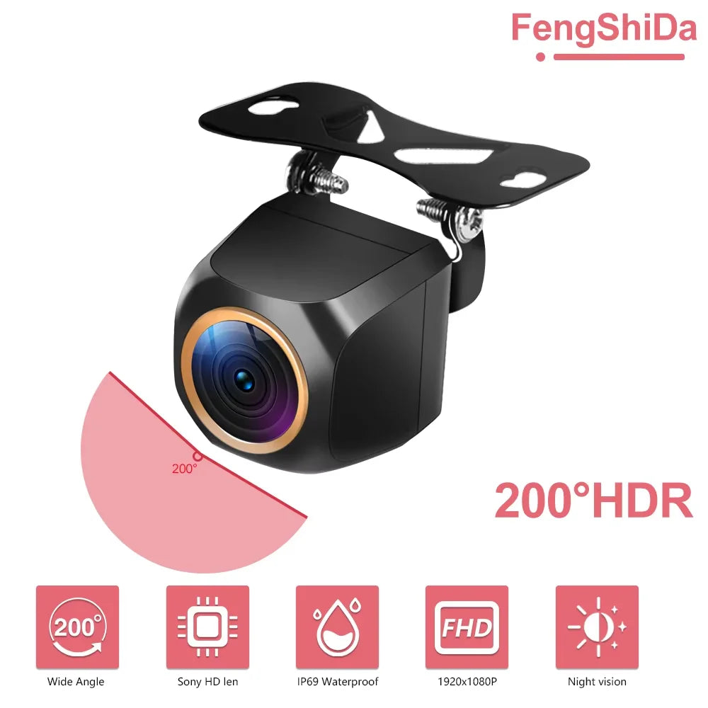 Caméra de recul AHD Full HD 200 degrés vision nocturne